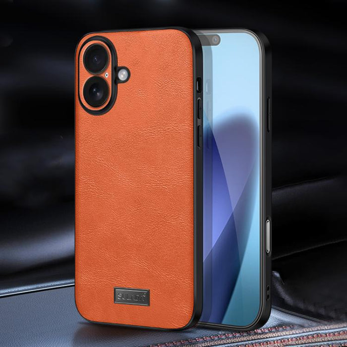 SULADA Shockproof TPU Hybrid Handmade Leather Phone Case, For iPhone 17 Pro Max, For iPhone 17 Pro, For iPhone 17, For iPhone Air
