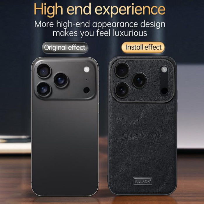 SULADA Shockproof TPU Hybrid Handmade Leather Phone Case, For iPhone 17 Pro Max, For iPhone 17 Pro, For iPhone 17, For iPhone Air