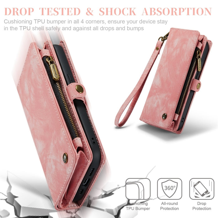 CaseMe-008 Estuche de cuero con tapa horizontal multifuncional desmontable con ranura para tarjeta y soporte y billetera con cremallera y marco de fotos, For iPhone 12 mini, For iPhone 12 / 12 Pro, For iPhone 12 Pro Max