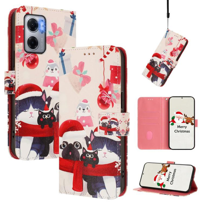 Funda para teléfono de piel con hebilla de la serie navideña y correa de mano., For Redmi A1 4G / A2 4G, For Redmi Note 12 Pro+ 5G Global, For Redmi Note 12 5G Global / Xiaomi Poco X5, For Redmi 10 5G / Note 11E 5G, For Redmi Note 11 Pro+ 5G EU        ...