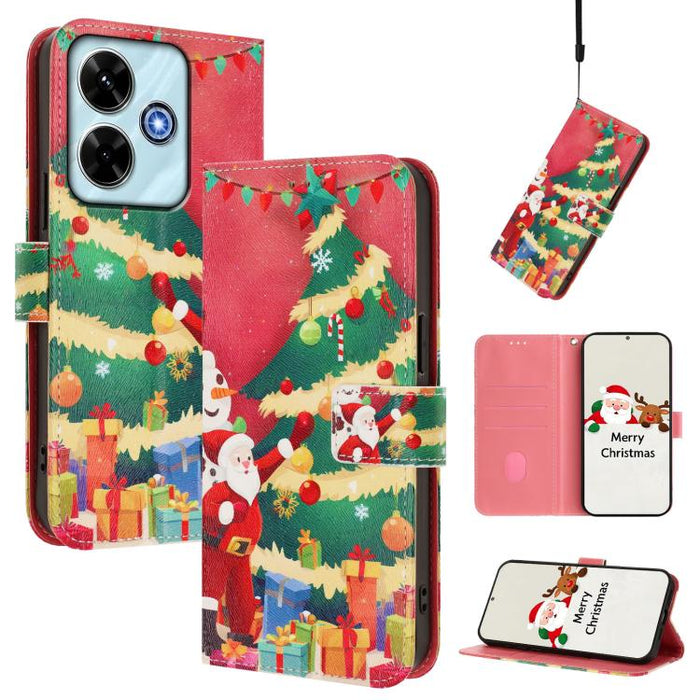 Funda para teléfono de piel con hebilla de la serie navideña y correa de mano., For Redmi Note 15 Pro+ 5G 163.3mm/Poco M8 Pro 5G, For Redmi Note 15 5G / 4G 164mm / Poco M8 5G, For Redmi 15C 5G / 4G EU 173mm / Poco C85 5G, For Xiaomi Poco M7 4G 169mm   ...