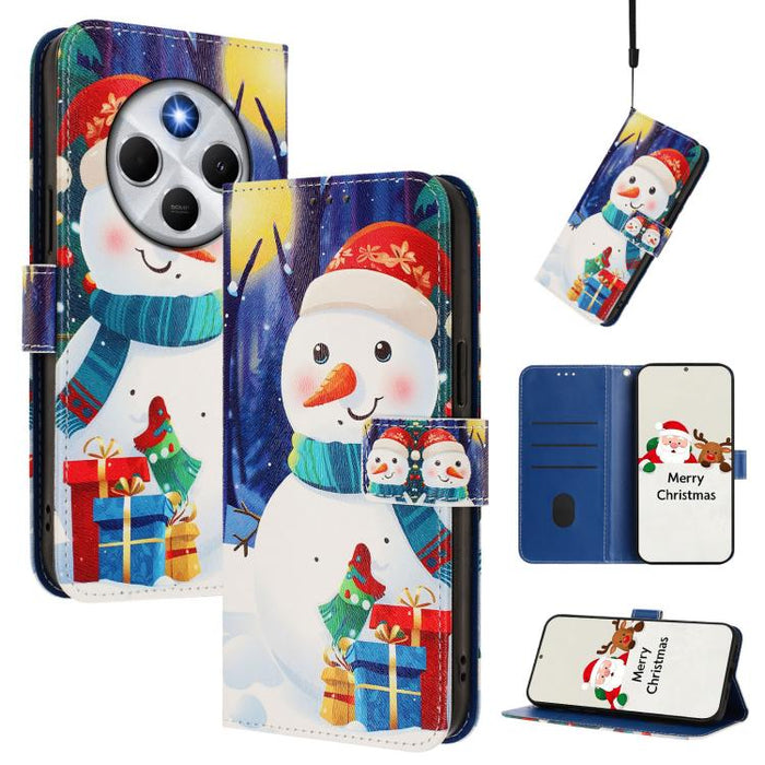 Funda para teléfono de piel con hebilla de la serie navideña y correa de mano., For Redmi 14C 4G / A4 5G / 14R 5G / A3 Pro, For Redmi K70 Ultra 5G, For Redmi A3 4G / A3x 4G, For Redmi 13C 4G / 5G / Xiaomi Poco C65 / M6, For Redmi Note 13 4G Global     ...