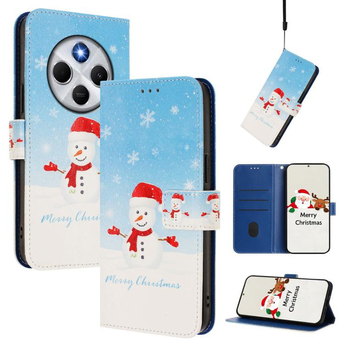 Funda para teléfono de piel con hebilla de la serie navideña y correa de mano., For Redmi 14C 4G / A4 5G / 14R 5G / A3 Pro, For Redmi K70 Ultra 5G, For Redmi A3 4G / A3x 4G, For Redmi 13C 4G / 5G / Xiaomi Poco C65 / M6, For Redmi Note 13 4G Global     ...