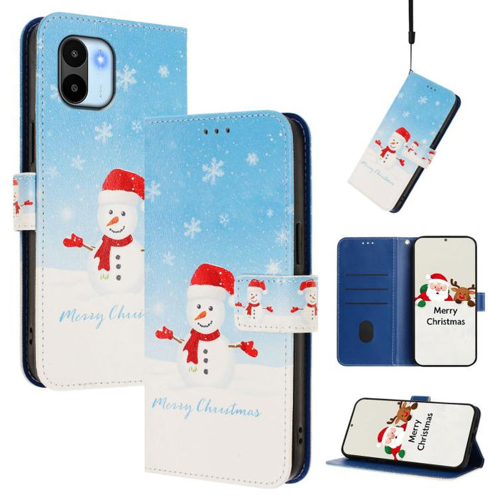 Funda para teléfono de piel con hebilla de la serie navideña y correa de mano., For Redmi A1 4G / A2 4G, For Redmi Note 12 Pro+ 5G Global, For Redmi Note 12 5G Global / Xiaomi Poco X5, For Redmi 10 5G / Note 11E 5G, For Redmi Note 11 Pro+ 5G EU        ...