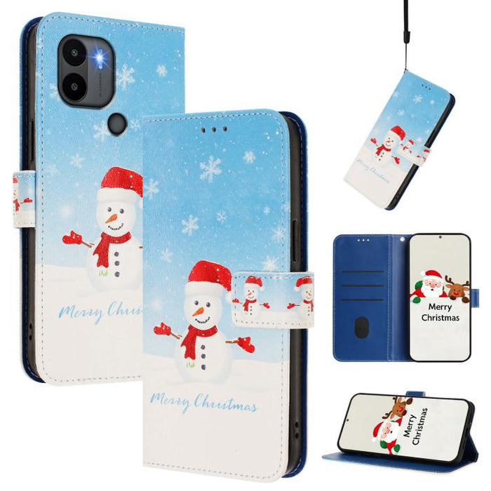 Funda para teléfono de piel con hebilla de la serie navideña y correa de mano., For Redmi 14C 4G / A4 5G / 14R 5G / A3 Pro, For Redmi K70 Ultra 5G, For Redmi A3 4G / A3x 4G, For Redmi 13C 4G / 5G / Xiaomi Poco C65 / M6, For Redmi Note 13 4G Global     ...