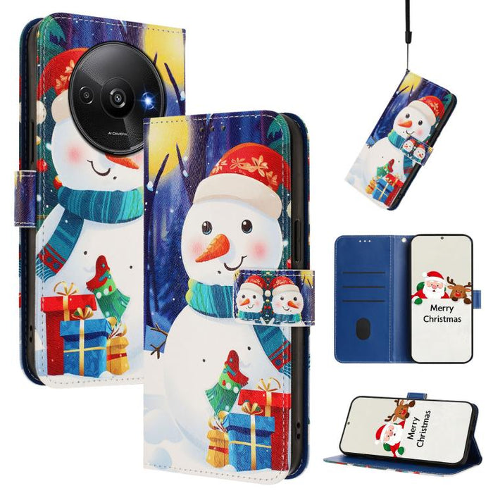 Funda para teléfono de piel con hebilla de la serie navideña y correa de mano., For Redmi 14C 4G / A4 5G / 14R 5G / A3 Pro, For Redmi K70 Ultra 5G, For Redmi A3 4G / A3x 4G, For Redmi 13C 4G / 5G / Xiaomi Poco C65 / M6, For Redmi Note 13 4G Global     ...