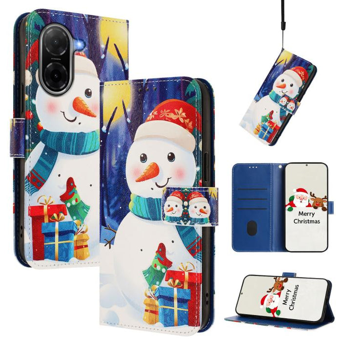 Funda para teléfono de piel con hebilla de la serie navideña y correa de mano., For Redmi Note 15 Pro+ 5G 163.3mm/Poco M8 Pro 5G, For Redmi Note 15 5G / 4G 164mm / Poco M8 5G, For Redmi 15C 5G / 4G EU 173mm / Poco C85 5G, For Xiaomi Poco M7 4G 169mm   ...