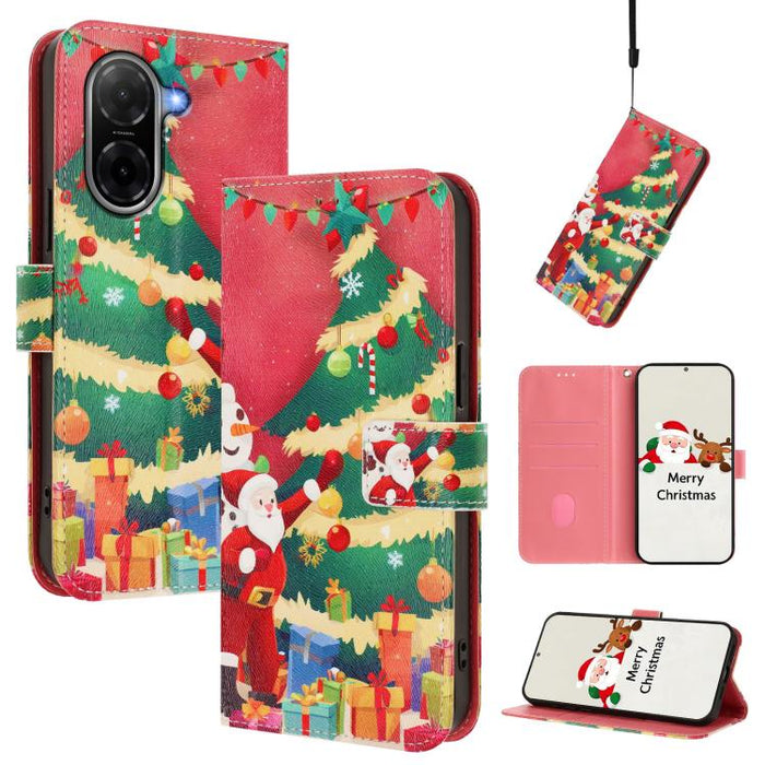 Funda para teléfono de piel con hebilla de la serie navideña y correa de mano., For Redmi Note 15 Pro+ 5G 163.3mm/Poco M8 Pro 5G, For Redmi Note 15 5G / 4G 164mm / Poco M8 5G, For Redmi 15C 5G / 4G EU 173mm / Poco C85 5G, For Xiaomi Poco M7 4G 169mm   ...