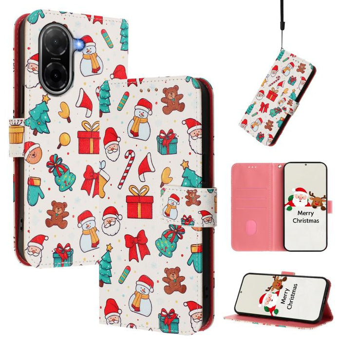 Funda para teléfono de piel con hebilla de la serie navideña y correa de mano., For Redmi Note 15 Pro+ 5G 163.3mm/Poco M8 Pro 5G, For Redmi Note 15 5G / 4G 164mm / Poco M8 5G, For Redmi 15C 5G / 4G EU 173mm / Poco C85 5G, For Xiaomi Poco M7 4G 169mm   ...