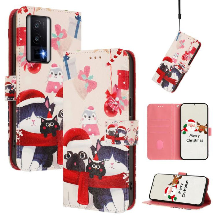 Funda para teléfono de piel con hebilla de la serie navideña y correa de mano., For Redmi 14C 4G / A4 5G / 14R 5G / A3 Pro, For Redmi K70 Ultra 5G, For Redmi A3 4G / A3x 4G, For Redmi 13C 4G / 5G / Xiaomi Poco C65 / M6, For Redmi Note 13 4G Global     ...