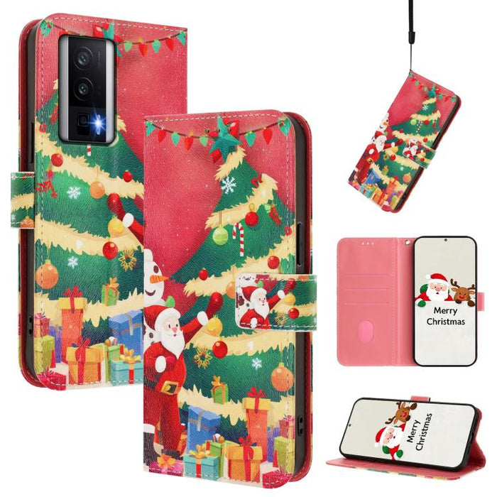 Funda para teléfono de piel con hebilla de la serie navideña y correa de mano., For Redmi 14C 4G / A4 5G / 14R 5G / A3 Pro, For Redmi K70 Ultra 5G, For Redmi A3 4G / A3x 4G, For Redmi 13C 4G / 5G / Xiaomi Poco C65 / M6, For Redmi Note 13 4G Global     ...