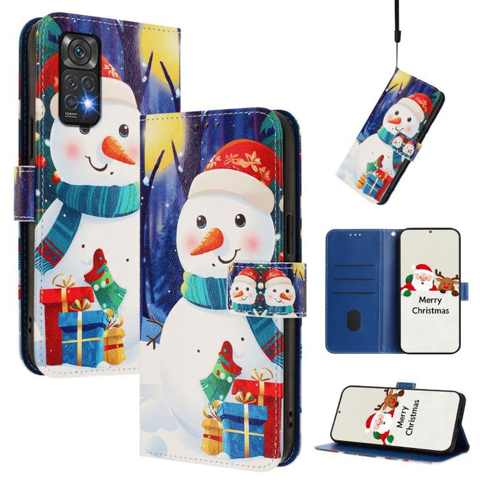 Funda para teléfono de piel con hebilla de la serie navideña y correa de mano., For Redmi 14C 4G / A4 5G / 14R 5G / A3 Pro, For Redmi K70 Ultra 5G, For Redmi A3 4G / A3x 4G, For Redmi 13C 4G / 5G / Xiaomi Poco C65 / M6, For Redmi Note 13 4G Global     ...