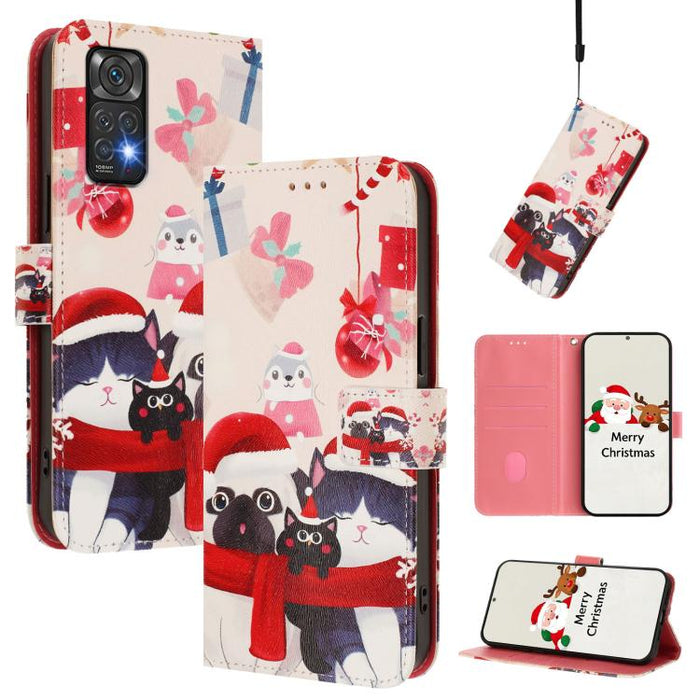 Funda para teléfono de piel con hebilla de la serie navideña y correa de mano., For Redmi 14C 4G / A4 5G / 14R 5G / A3 Pro, For Redmi K70 Ultra 5G, For Redmi A3 4G / A3x 4G, For Redmi 13C 4G / 5G / Xiaomi Poco C65 / M6, For Redmi Note 13 4G Global     ...