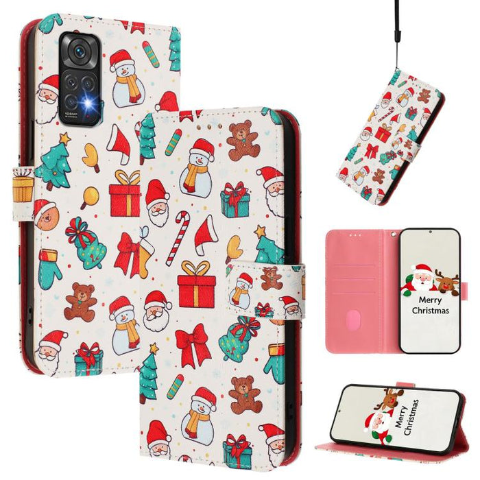 Funda para teléfono de piel con hebilla de la serie navideña y correa de mano., For Redmi 14C 4G / A4 5G / 14R 5G / A3 Pro, For Redmi K70 Ultra 5G, For Redmi A3 4G / A3x 4G, For Redmi 13C 4G / 5G / Xiaomi Poco C65 / M6, For Redmi Note 13 4G Global     ...