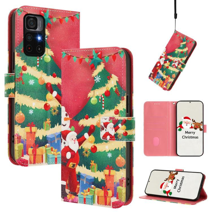 Funda para teléfono de piel con hebilla de la serie navideña y correa de mano., For Redmi A1 4G / A2 4G, For Redmi Note 12 Pro+ 5G Global, For Redmi Note 12 5G Global / Xiaomi Poco X5, For Redmi 10 5G / Note 11E 5G, For Redmi Note 11 Pro+ 5G EU        ...