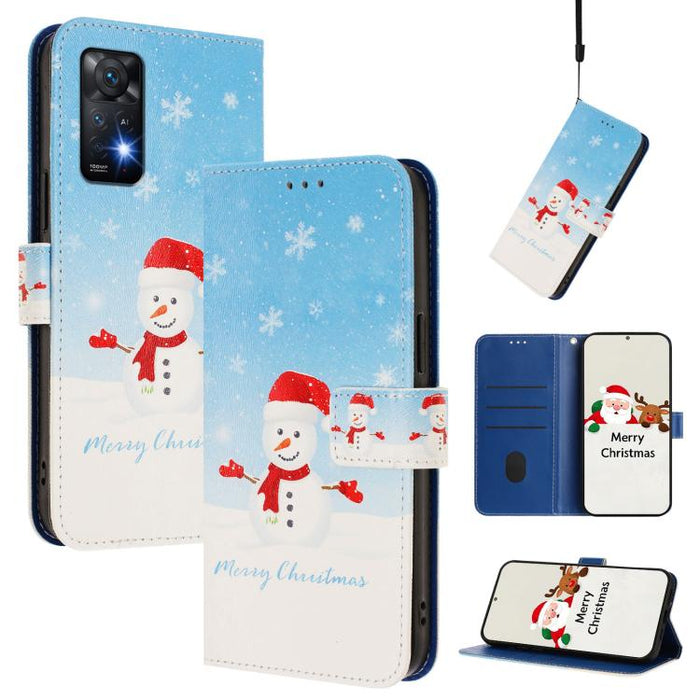 Funda para teléfono de piel con hebilla de la serie navideña y correa de mano., For Redmi 14C 4G / A4 5G / 14R 5G / A3 Pro, For Redmi K70 Ultra 5G, For Redmi A3 4G / A3x 4G, For Redmi 13C 4G / 5G / Xiaomi Poco C65 / M6, For Redmi Note 13 4G Global     ...