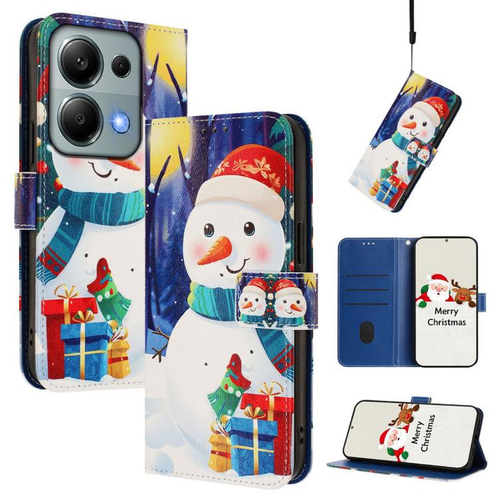 Funda para teléfono de piel con hebilla de la serie navideña y correa de mano., For Redmi Note 15 Pro+ 5G 163.3mm/Poco M8 Pro 5G, For Redmi Note 15 5G / 4G 164mm / Poco M8 5G, For Redmi 15C 5G / 4G EU 173mm / Poco C85 5G, For Xiaomi Poco M7 4G 169mm   ...