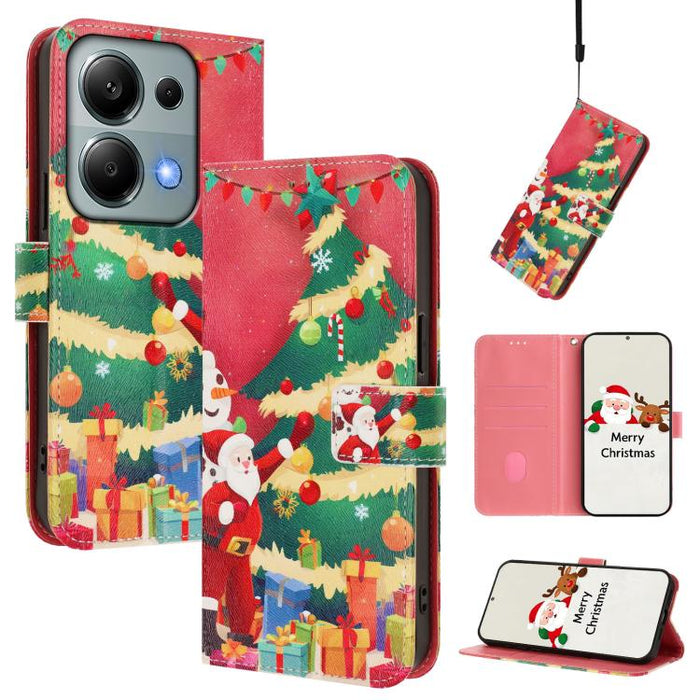 Funda para teléfono de piel con hebilla de la serie navideña y correa de mano., For Redmi Note 15 Pro+ 5G 163.3mm/Poco M8 Pro 5G, For Redmi Note 15 5G / 4G 164mm / Poco M8 5G, For Redmi 15C 5G / 4G EU 173mm / Poco C85 5G, For Xiaomi Poco M7 4G 169mm   ...