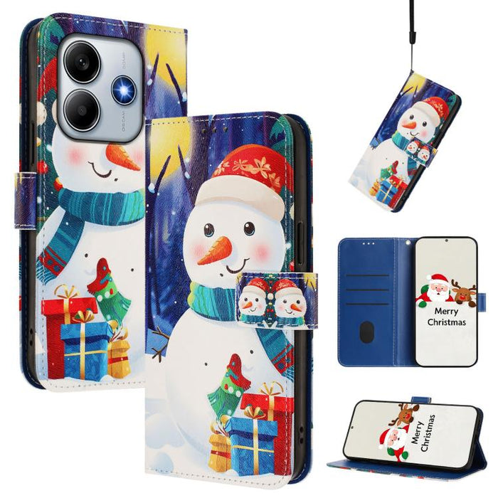 Funda para teléfono de piel con hebilla de la serie navideña y correa de mano., For Redmi Note 15 Pro+ 5G 163.3mm/Poco M8 Pro 5G, For Redmi Note 15 5G / 4G 164mm / Poco M8 5G, For Redmi 15C 5G / 4G EU 173mm / Poco C85 5G, For Xiaomi Poco M7 4G 169mm   ...