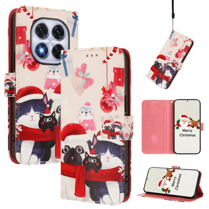 Funda para teléfono de piel con hebilla de la serie navideña y correa de mano., For Redmi Note 15 Pro+ 5G 163.3mm/Poco M8 Pro 5G, For Redmi Note 15 5G / 4G 164mm / Poco M8 5G, For Redmi 15C 5G / 4G EU 173mm / Poco C85 5G, For Xiaomi Poco M7 4G 169mm   ...