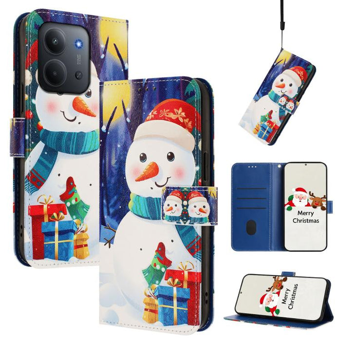 Funda para teléfono de piel con hebilla de la serie navideña y correa de mano., For Redmi Note 15 Pro+ 5G 163.3mm/Poco M8 Pro 5G, For Redmi Note 15 5G / 4G 164mm / Poco M8 5G, For Redmi 15C 5G / 4G EU 173mm / Poco C85 5G, For Xiaomi Poco M7 4G 169mm   ...