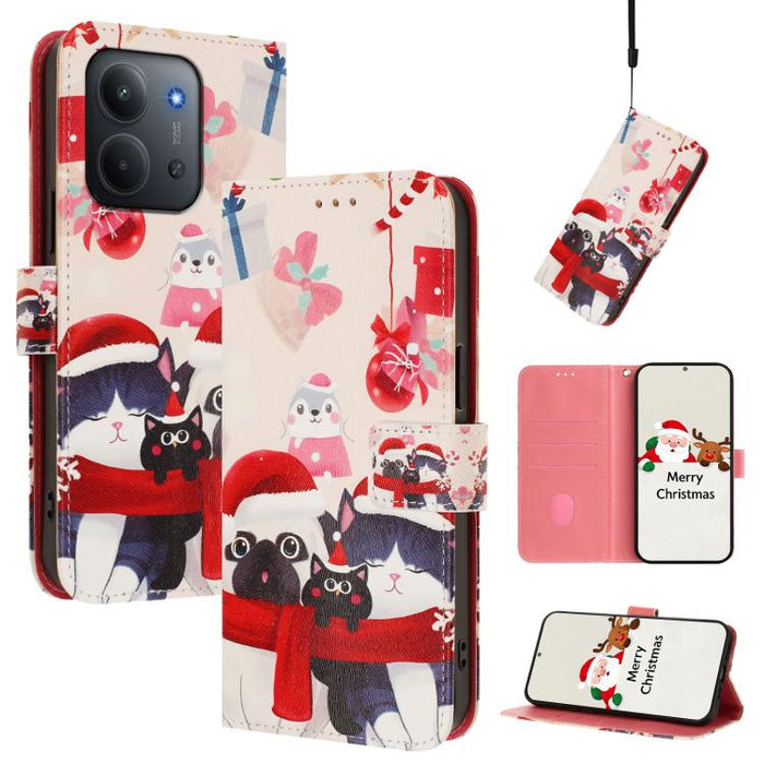 Funda para teléfono de piel con hebilla de la serie navideña y correa de mano., For Redmi Note 15 Pro+ 5G 163.3mm/Poco M8 Pro 5G, For Redmi Note 15 5G / 4G 164mm / Poco M8 5G, For Redmi 15C 5G / 4G EU 173mm / Poco C85 5G, For Xiaomi Poco M7 4G 169mm   ...