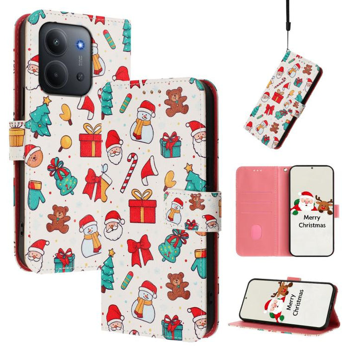 Funda para teléfono de piel con hebilla de la serie navideña y correa de mano., For Redmi Note 15 Pro+ 5G 163.3mm/Poco M8 Pro 5G, For Redmi Note 15 5G / 4G 164mm / Poco M8 5G, For Redmi 15C 5G / 4G EU 173mm / Poco C85 5G, For Xiaomi Poco M7 4G 169mm   ...