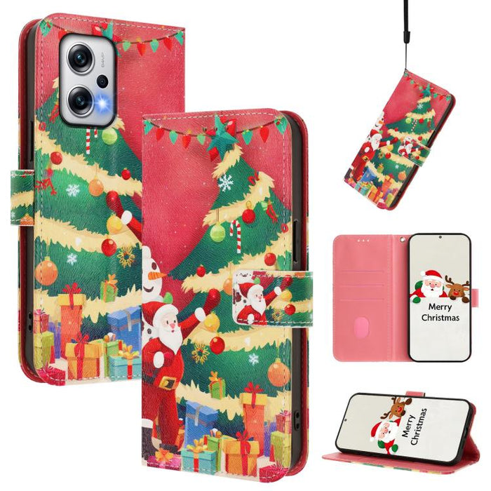 Funda para teléfono de piel con hebilla de la serie navideña y correa de mano., For Redmi 14C 4G / A4 5G / 14R 5G / A3 Pro, For Redmi K70 Ultra 5G, For Redmi A3 4G / A3x 4G, For Redmi 13C 4G / 5G / Xiaomi Poco C65 / M6, For Redmi Note 13 4G Global     ...