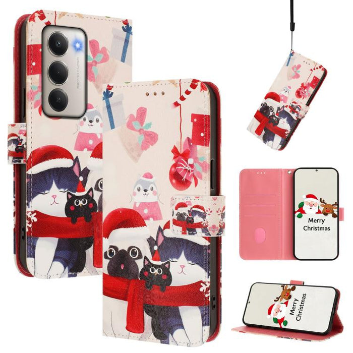 Funda para teléfono de piel con hebilla de la serie navideña y correa de mano., For Redmi Note 15 Pro+ 5G 163.3mm/Poco M8 Pro 5G, For Redmi Note 15 5G / 4G 164mm / Poco M8 5G, For Redmi 15C 5G / 4G EU 173mm / Poco C85 5G, For Xiaomi Poco M7 4G 169mm   ...