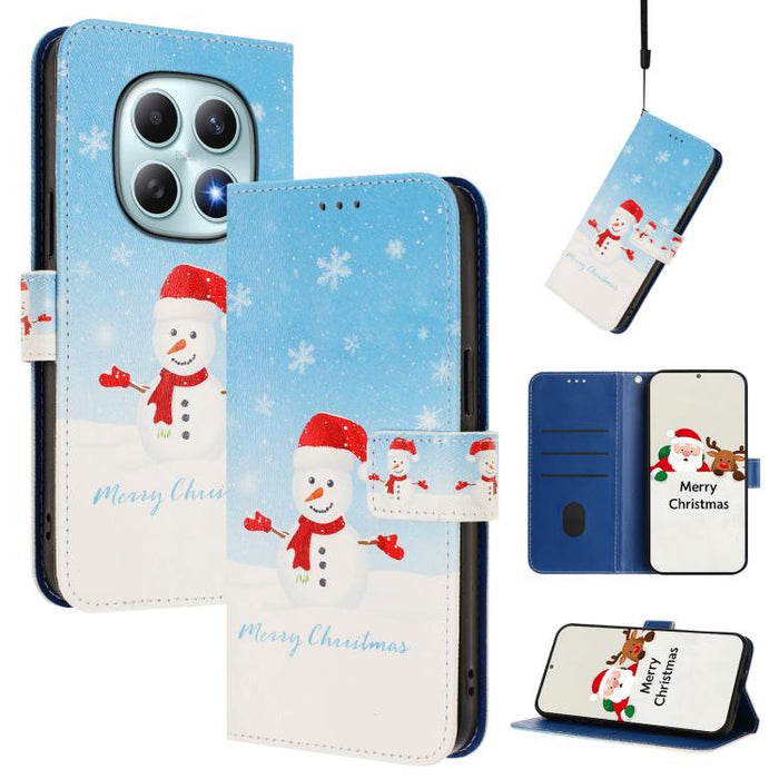 Funda para teléfono de piel con hebilla de la serie navideña y correa de mano., For Redmi Note 15 Pro+ 5G 163.3mm/Poco M8 Pro 5G, For Redmi Note 15 5G / 4G 164mm / Poco M8 5G, For Redmi 15C 5G / 4G EU 173mm / Poco C85 5G, For Xiaomi Poco M7 4G 169mm   ...