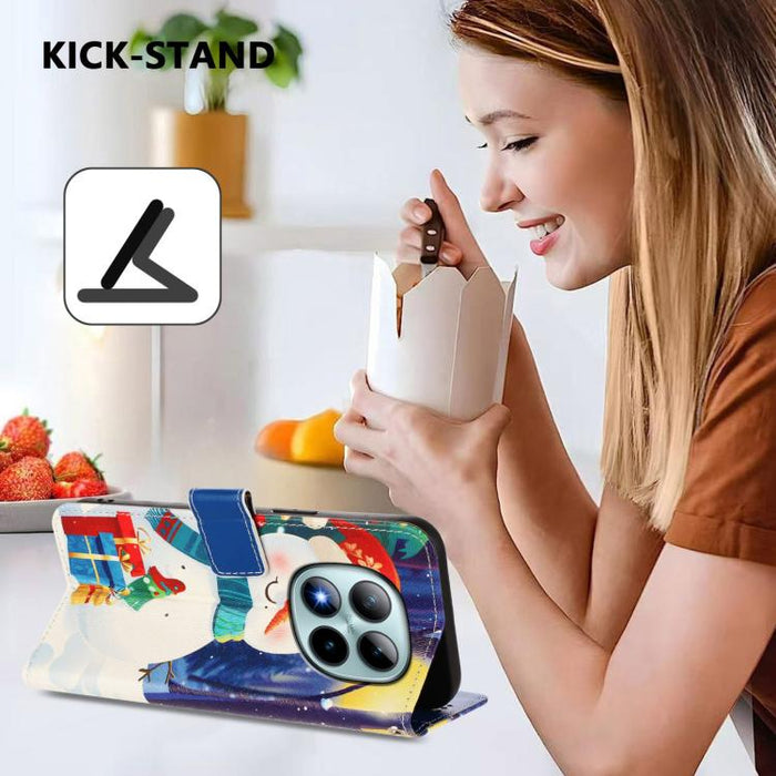 Funda para teléfono de piel con hebilla de la serie navideña y correa de mano., For Redmi Note 15 Pro+ 5G 163.3mm/Poco M8 Pro 5G, For Redmi Note 15 5G / 4G 164mm / Poco M8 5G, For Redmi 15C 5G / 4G EU 173mm / Poco C85 5G, For Xiaomi Poco M7 4G 169mm   ...