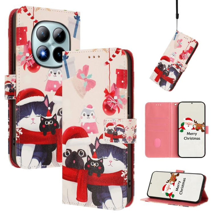 Funda para teléfono de piel con hebilla de la serie navideña y correa de mano., For Redmi Note 15 Pro+ 5G 163.3mm/Poco M8 Pro 5G, For Redmi Note 15 5G / 4G 164mm / Poco M8 5G, For Redmi 15C 5G / 4G EU 173mm / Poco C85 5G, For Xiaomi Poco M7 4G 169mm   ...