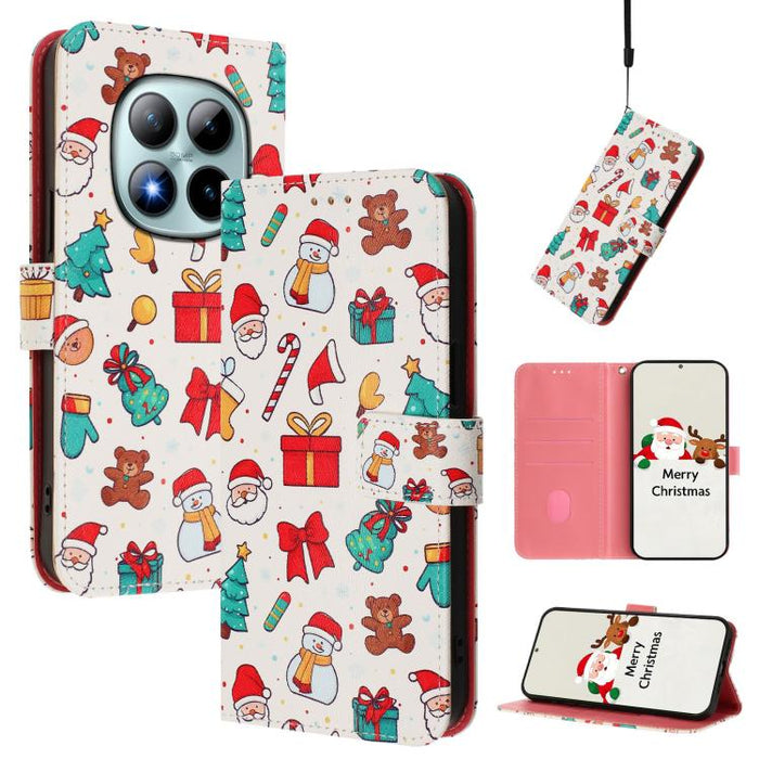 Funda para teléfono de piel con hebilla de la serie navideña y correa de mano., For Redmi Note 15 Pro+ 5G 163.3mm/Poco M8 Pro 5G, For Redmi Note 15 5G / 4G 164mm / Poco M8 5G, For Redmi 15C 5G / 4G EU 173mm / Poco C85 5G, For Xiaomi Poco M7 4G 169mm   ...