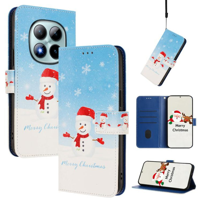 Funda para teléfono de piel con hebilla de la serie navideña y correa de mano., For Redmi Note 15 Pro+ 5G 163.3mm/Poco M8 Pro 5G, For Redmi Note 15 5G / 4G 164mm / Poco M8 5G, For Redmi 15C 5G / 4G EU 173mm / Poco C85 5G, For Xiaomi Poco M7 4G 169mm   ...