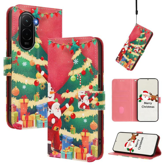 Funda para teléfono de piel con hebilla de la serie navideña y correa de mano., For Redmi Note 15 Pro+ 5G 163.3mm/Poco M8 Pro 5G, For Redmi Note 15 5G / 4G 164mm / Poco M8 5G, For Redmi 15C 5G / 4G EU 173mm / Poco C85 5G, For Xiaomi Poco M7 4G 169mm   ...
