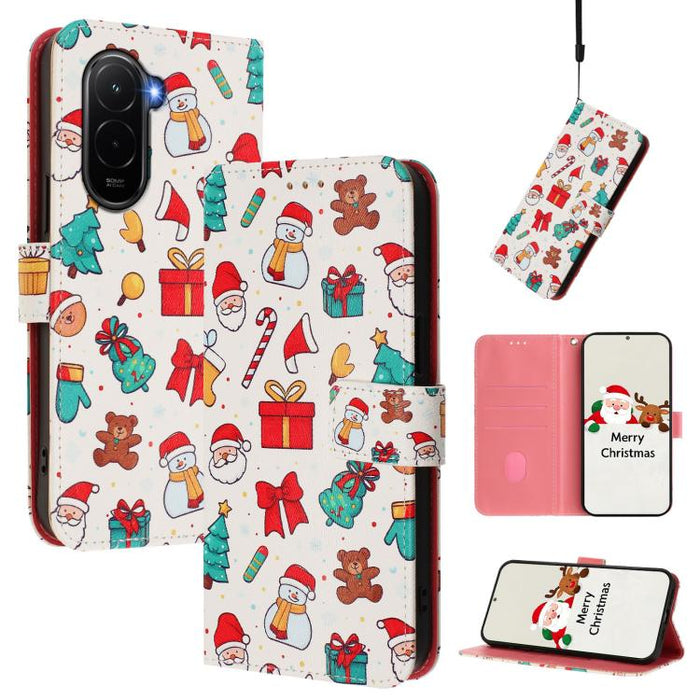 Funda para teléfono de piel con hebilla de la serie navideña y correa de mano., For Redmi Note 15 Pro+ 5G 163.3mm/Poco M8 Pro 5G, For Redmi Note 15 5G / 4G 164mm / Poco M8 5G, For Redmi 15C 5G / 4G EU 173mm / Poco C85 5G, For Xiaomi Poco M7 4G 169mm   ...