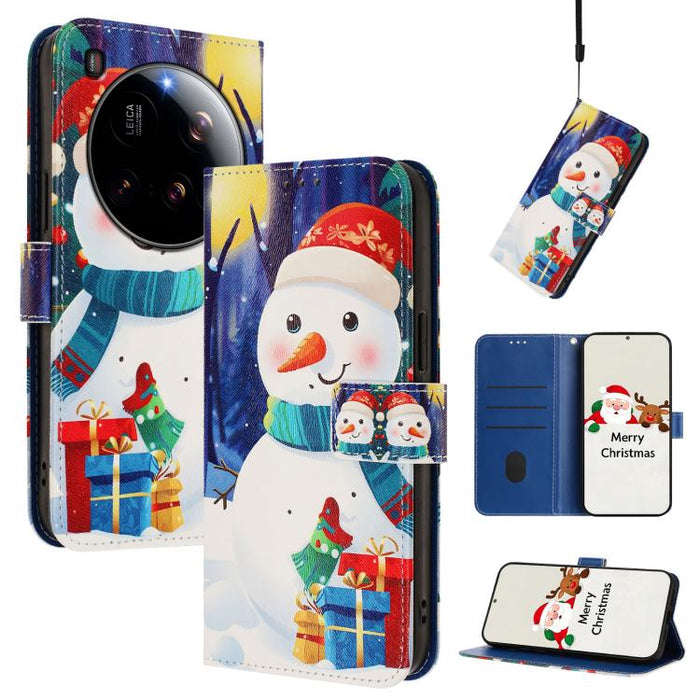 Funda para teléfono de piel con hebilla de la serie navideña y correa de mano., For Xiaomi 15T Pro 5G, For Xiaomi 15T 5G, For Xiaomi 15S Pro 5G, For Xiaomi Poco F7 / Redmi Turbo 4 Pro, For Xiaomi Poco F7 Ultra / Redmi K80 Pro                           ...