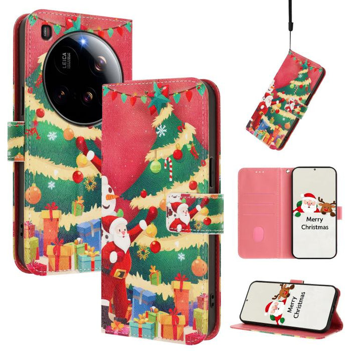 Funda para teléfono de piel con hebilla de la serie navideña y correa de mano., For Xiaomi 15T Pro 5G, For Xiaomi 15T 5G, For Xiaomi 15S Pro 5G, For Xiaomi Poco F7 / Redmi Turbo 4 Pro, For Xiaomi Poco F7 Ultra / Redmi K80 Pro                           ...