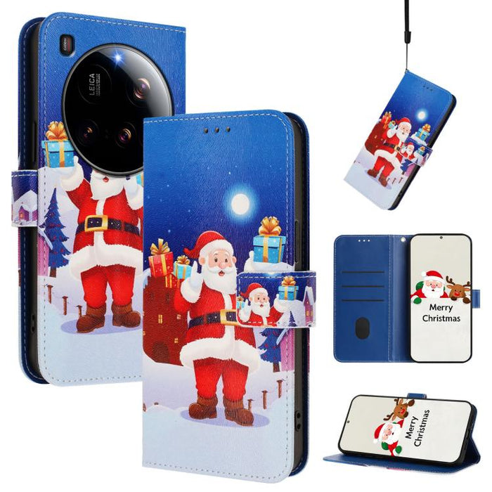 Funda para teléfono de piel con hebilla de la serie navideña y correa de mano., For Xiaomi 15T Pro 5G, For Xiaomi 15T 5G, For Xiaomi 15S Pro 5G, For Xiaomi Poco F7 / Redmi Turbo 4 Pro, For Xiaomi Poco F7 Ultra / Redmi K80 Pro                           ...