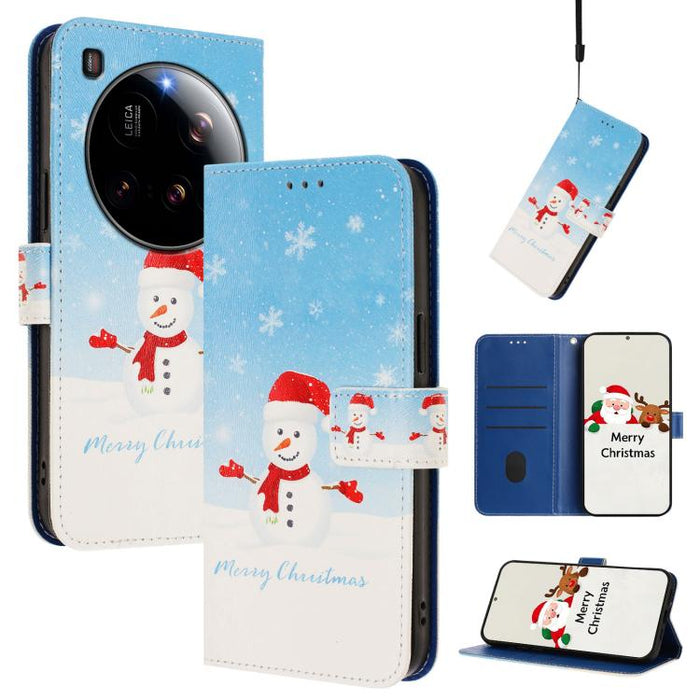 Funda para teléfono de piel con hebilla de la serie navideña y correa de mano., For Xiaomi 15T Pro 5G, For Xiaomi 15T 5G, For Xiaomi 15S Pro 5G, For Xiaomi Poco F7 / Redmi Turbo 4 Pro, For Xiaomi Poco F7 Ultra / Redmi K80 Pro                           ...