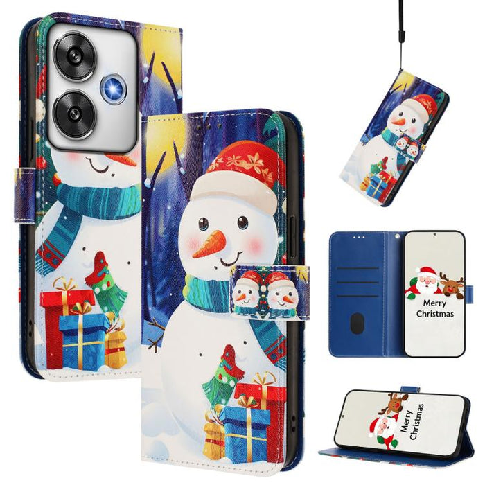 Funda para teléfono de piel con hebilla de la serie navideña y correa de mano., For Xiaomi 15T Pro 5G, For Xiaomi 15T 5G, For Xiaomi 15S Pro 5G, For Xiaomi Poco F7 / Redmi Turbo 4 Pro, For Xiaomi Poco F7 Ultra / Redmi K80 Pro                           ...