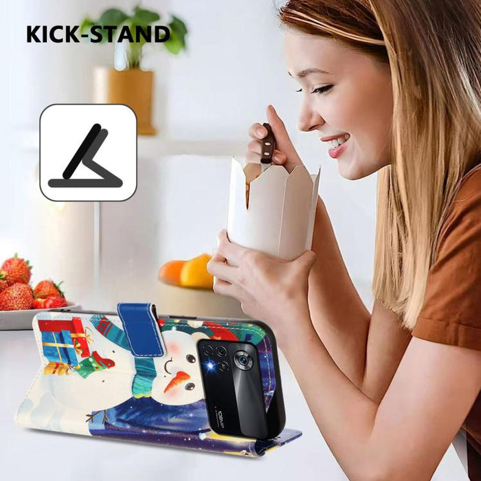 Funda para teléfono de piel con hebilla de la serie navideña y correa de mano., For Xiaomi Poco M4 Pro 4G, For Xiaomi Poco X4 Pro 5G