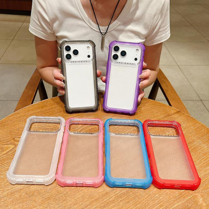 Transparent Matte TPU Hybrid PC 3-in-1 Phone Case, For iPhone 17 Pro Max, For iPhone 17 Pro