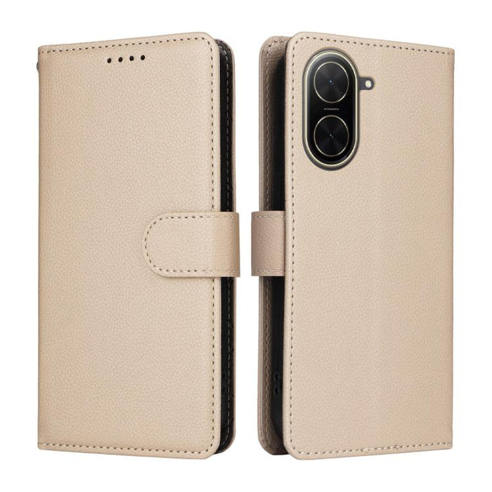 Funda de cuero para teléfono con forma de cartera de 3 tarjetas con bloqueo RFID y textura de lichi, For Redmi K80 / Poco F7 Pro, For Redmi 14C 4G / 5G / 14R / Poco M7, For Redmi Note 14 4G Global 164.84mm, For Redmi Note 14 Pro 5G / 14 Pro+ 5G        ...