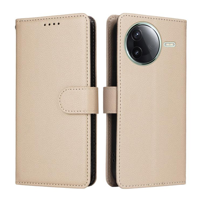 Funda de cuero para teléfono con forma de cartera de 3 tarjetas con bloqueo RFID y textura de lichi, For Redmi K80 / Poco F7 Pro, For Redmi 14C 4G / 5G / 14R / Poco M7, For Redmi Note 14 4G Global 164.84mm, For Redmi Note 14 Pro 5G / 14 Pro+ 5G        ...