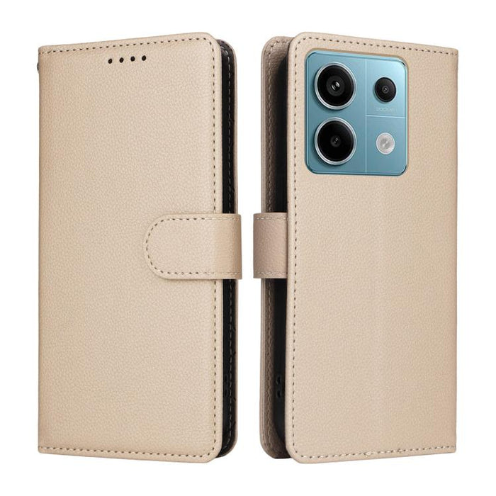 Funda de cuero para teléfono con forma de cartera de 3 tarjetas con bloqueo RFID y textura de lichi, For Redmi Note 12 Turbo / Poco F5, For Redmi 12C / 11A / Poco C55, For Redmi 10C / 10 India / 10 Power
