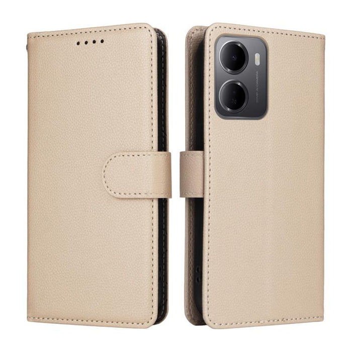Funda de cuero para teléfono con forma de cartera de 3 tarjetas con bloqueo RFID y textura de lichi, For Redmi 15a 5G, For Redmi Turbo 5 Max 5G / Poco X8 Pro Max 5G, For Redmi Turbo 5 5G / Poco X8 Pro 5G, For Redmi Note 15 Pro+ 5G Global 163.3mm       ...