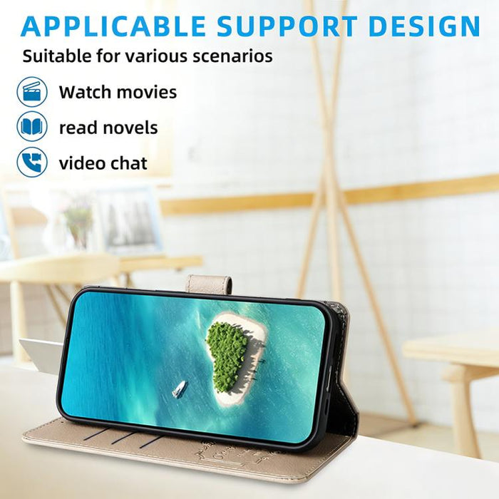 Funda de cuero para teléfono con forma de cartera de 3 tarjetas con bloqueo RFID y textura de lichi, For Redmi 15a 5G, For Redmi Turbo 5 Max 5G / Poco X8 Pro Max 5G, For Redmi Turbo 5 5G / Poco X8 Pro 5G, For Redmi Note 15 Pro+ 5G Global 163.3mm       ...