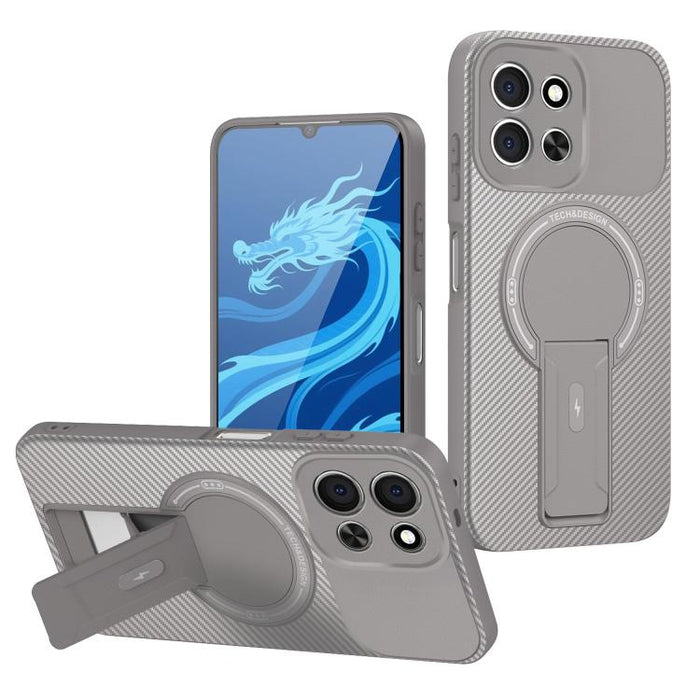 Funda para teléfono MagSafe con textura de fibra de carbono y soporte, For Redmi K90 Pro Max / Poco F8 Ultra, For Redmi 15C 5G / 4G EU 173mm, For Redmi 15 5G Global / 15 4G SEA 169mm, For Redmi 15 5G / 4G EU 171mm, For Redmi 15C 5G / 4G Global 171mm   ...