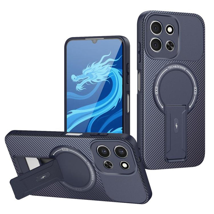 Funda para teléfono MagSafe con textura de fibra de carbono y soporte, For Redmi K90 Pro Max / Poco F8 Ultra, For Redmi 15C 5G / 4G EU 173mm, For Redmi 15 5G Global / 15 4G SEA 169mm, For Redmi 15 5G / 4G EU 171mm, For Redmi 15C 5G / 4G Global 171mm   ...